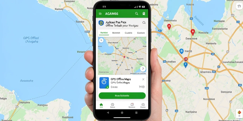 Tampilan antarmuka AGAM66 yang intuitif untuk GPS Offline Maps.