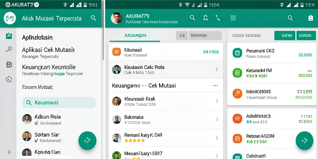 Tampilan antarmuka AKURAT79 untuk Cek Mutasi Keuangan.