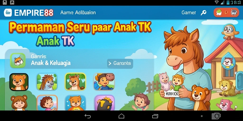 Tampilan antarmuka EMPIRE88 yang ceria dan interaktif.