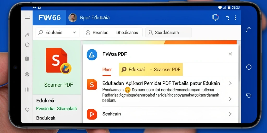 Antarmuka user-friendly dari aplikasi Scanner PDF FW66.