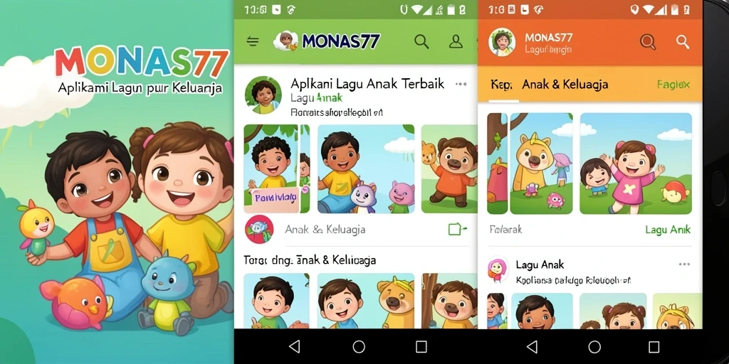 Antarmuka menarik dengan lagu-lagu anak yang menyenangkan.