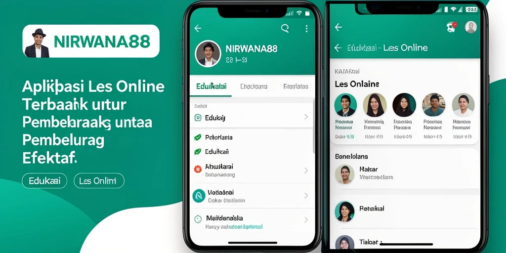 Antarmuka intuitif NIRWANA88 untuk les online yang interaktif.
