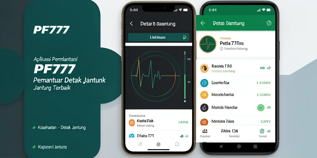 Tampilan antarmuka aplikasi Detak Jantung PF777 yang user-friendly