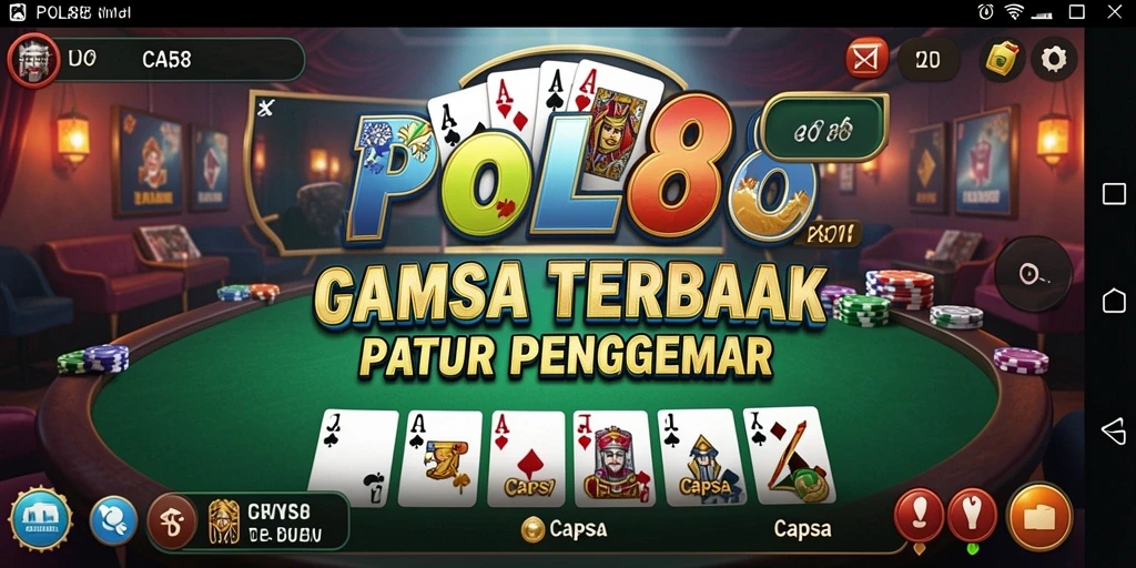 Screenshot dari antarmuka permainan Capsa POL88 yang menarik dan dinamis.