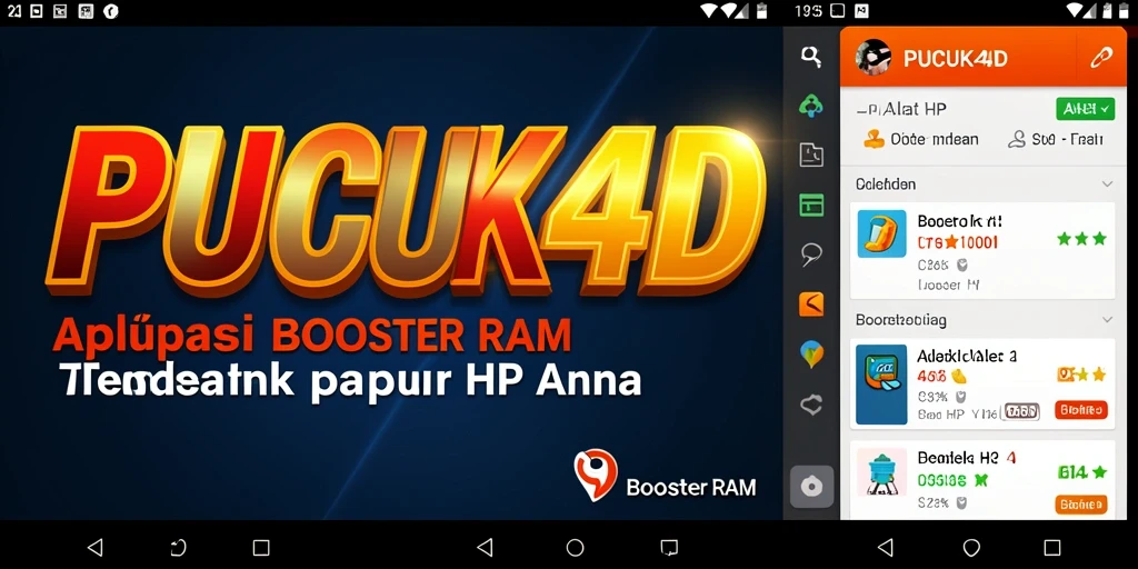 Antarmuka PUCUK4D menampilkan fitur pengatur RAM dengan mudah.